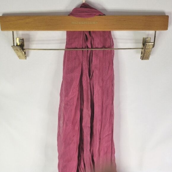 Elegant Dusty Rose Pink Chiffon Scarf - Picture 1 of 8